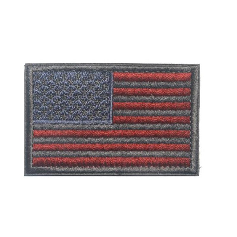 Red Grey And Blue American Flag Tactical Patch