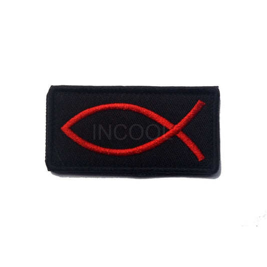 Red And Black Ichthys Tactical Patch