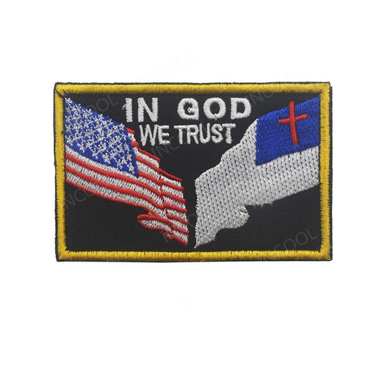 American And Christian Flag Tactical Patch